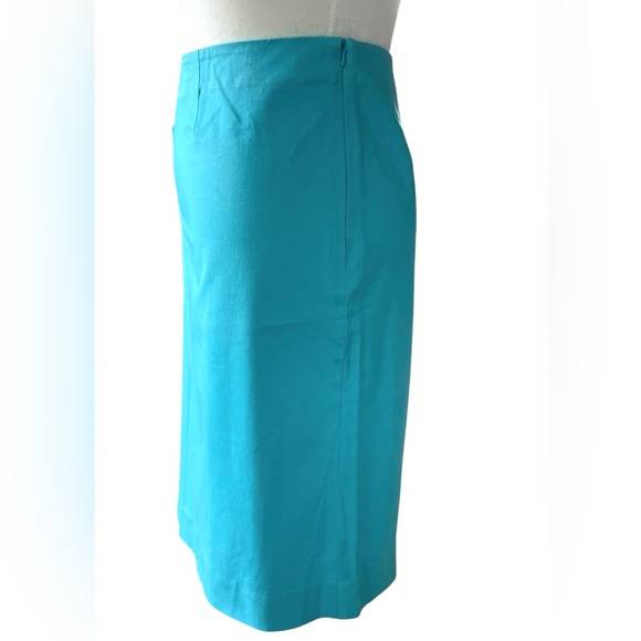 NEW J. Jill Stretch Aqua Blue Turquoise Perfect Pencil Skirt Size 18 NWT - Picture 2 of 9